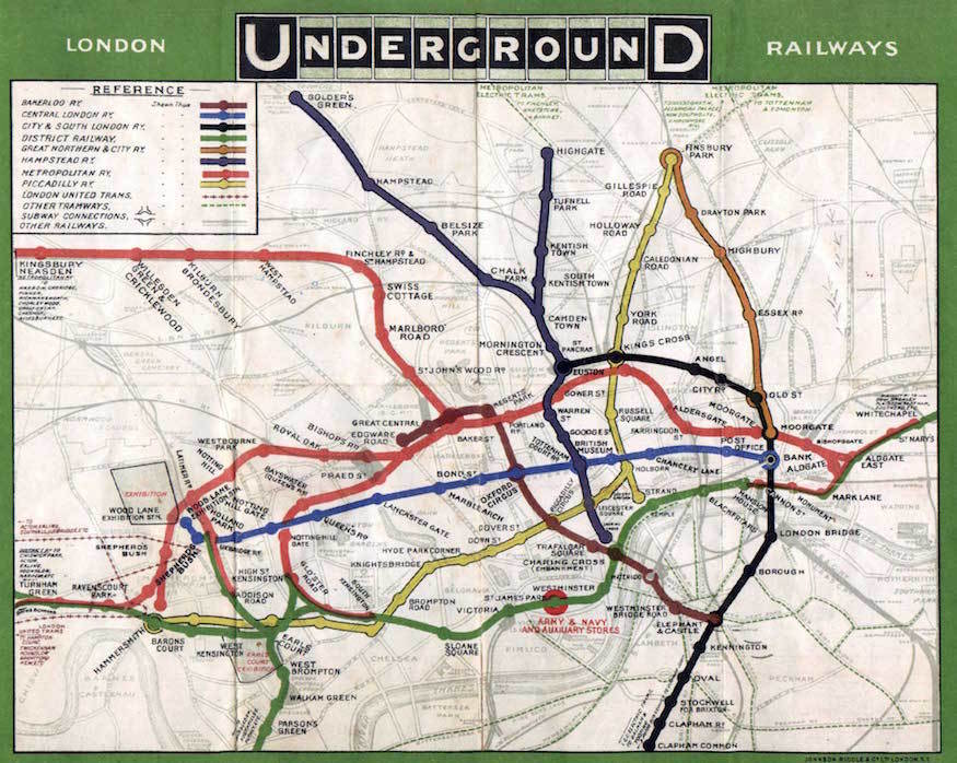Plan de métro Londres