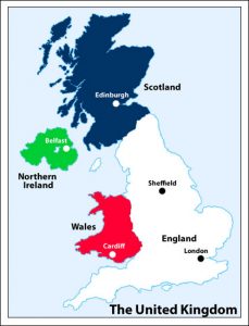 Carte de la Grande Bretagne