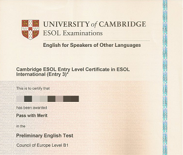 Diplome du certificat EPT