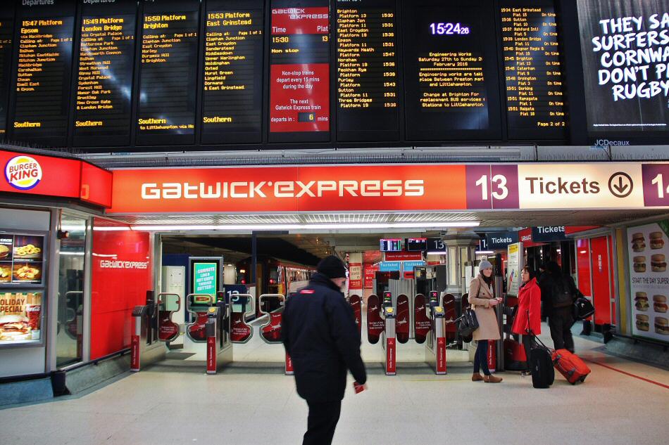Tableau horaire gare Gatwick Express