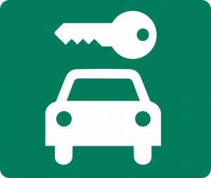 Logo de parking de voitures de locations